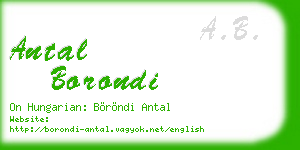 antal borondi business card